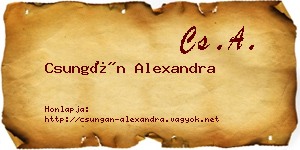 Csungán Alexandra névjegykártya