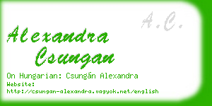 alexandra csungan business card