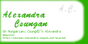 alexandra csungan business card